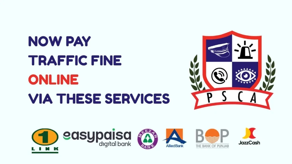 PSCA E-Challan NOW PAY  TRAFFIC FINE  ONLINE 