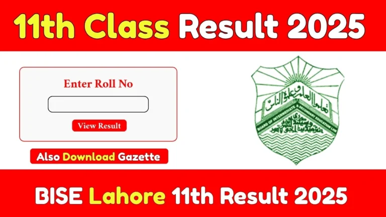 BISE Lahore 11th Class Result 2025 – Check By Roll Number