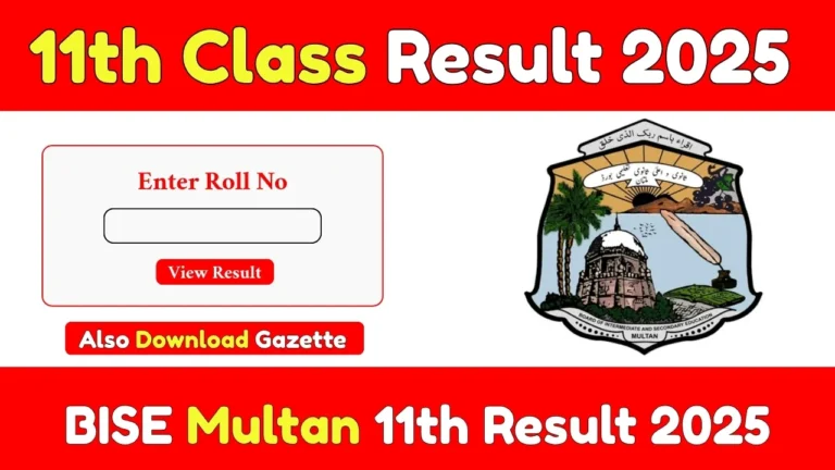 BISE Multan 11th Class Result 2025 – Check By Roll Number