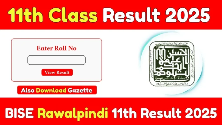 BISE Rawalpindi 11th Class Result 2025 - Check By Roll Number