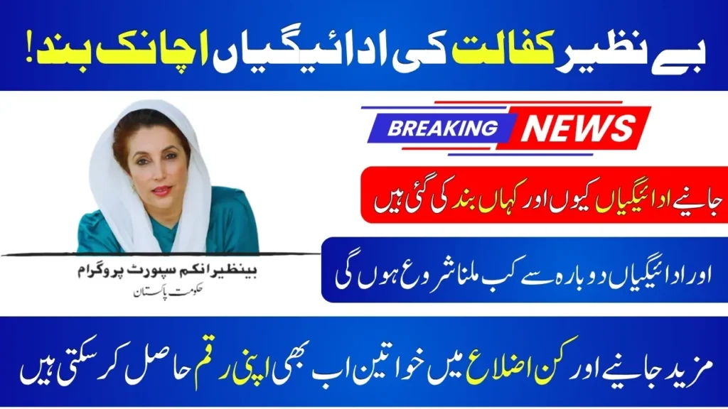 Benazir Kafalat Program Payments Suspended, Know Full Details