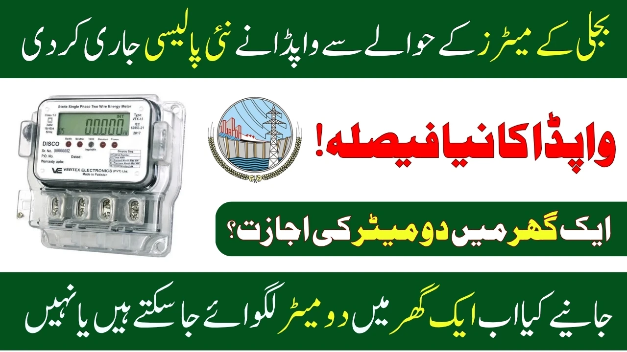 WAPDA Rules 2025: Multiple Meters Allowed in a House